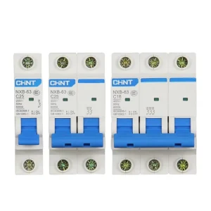 Kunlun Micro Circuit Breaker Small Household Protection Nxb Switch 1P 2P 3P 4P 1-163A Open Air Plastic MCB