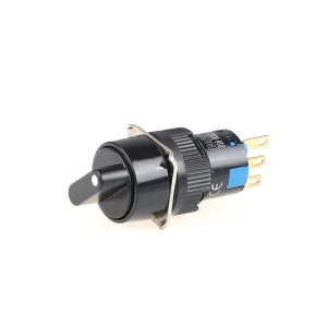 LA16F-22X3 Plastic 3 Position Rotary Selector Switches Mounting Hole 16mm 2NO 2NC Plastic Rotary Switch