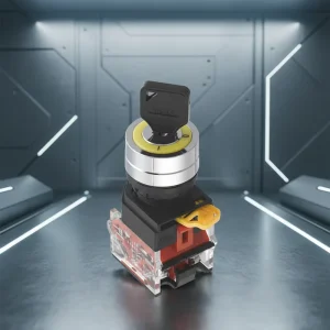 LA36A Y 22MM Key Lock Selector Switch Plastic IP40 10A High Current 250VAC for Authorization Operation