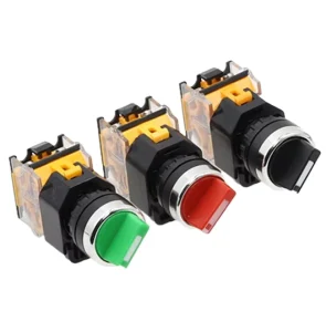 LA38 11X2 Self lock Selector Switch 1NO1NC 2 3 Positions Rotary Switches Power 22mm