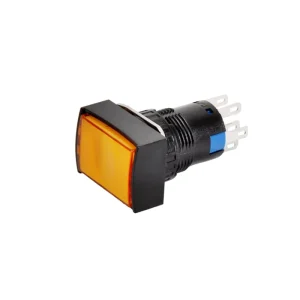 LA38 Series 16mm Rectangle Plastic LED Push Button Switch Mechanical Momentary IP65 Level 220V/250V Max