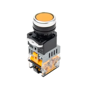 LA38 Series IP65 Waterproof 220V 2NO Momentary Illuminated Latching Push Button Switch For Industrial Control