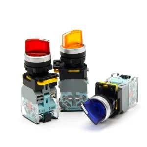 LA38 Series Long Handle Illuminated Switch Push Button 3 Position Rotary Plastic Led Momentary Push Button Switches