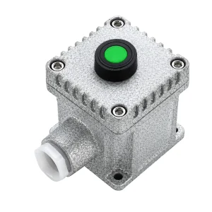 LA53-1H Non-sparking Control Button Station Green Push Button Switch Box Single Hole Spark-resistant Metal Enclosure