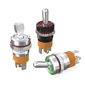 LANBOO LB16NZ2 Metal Toggle Switch 5 24v and 220v Optional 2nd Gear 3rd Gear Optional Chrome Plating aluminum Oxide Black