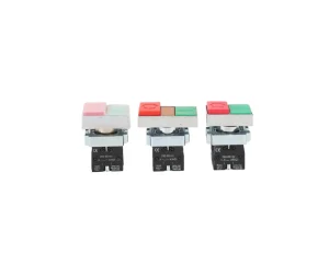 LAY5 BL BW Series Metal Selector Button Switches 2 Positive 1NC 1NO Combination IP65 Waterproof 10A Cover White Green Red NEON