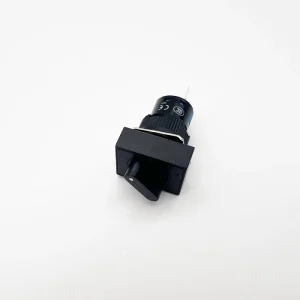 LAY50 16AJ 11X 16mm Plastic Rectangular Head Rotary Knob Switch 1NO 1NC Two position Three Pins Turn Button Knob Selector