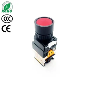 LAY50 22C 11D 22mm Flat Black Frame Head Momentary LED 6V 12V 24V 36V 48V 110V 127V 220V 380V Illuminated Push Button Switch