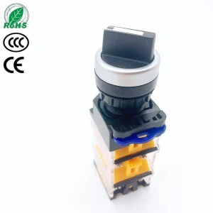 LAY50-22D-22X 22mm Four Contacts Selector Button Knob Momentary Self-reset or Maintained Latch Self-lock LA38-22X Rotary Switch