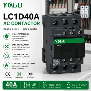 LC1D09 AC Magnetic Contactor 9A 3P Electrical Contactor IEC Standard for Industrial Control