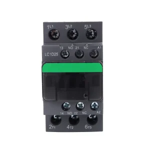 LC1D25 3-Pole AC Magnetic Industrial Contactor 25A Black Type AC24V 110V 220V 380V Main Circuit Contactor