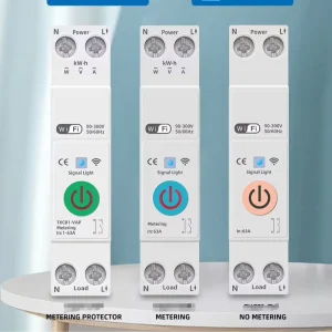 LCELE Smart Mini Copper 1P 63A 110V/220V Wifi MCB Circuit Breaker Remote Control Timer 6kA Over-Under Voltage Over-Current