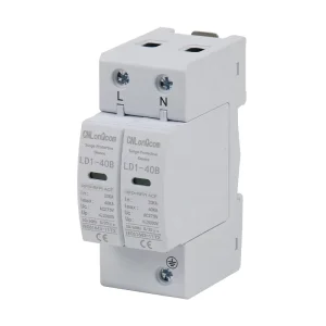 LD1 40B 2P 20 40KA AC 275V White T2 SPD for Solar PV Systems Lightning Protection AC Surge Protector Device