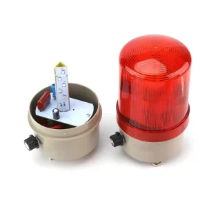 LED 1101J Multi-color Selectable Flashing Rotating Warning Light Audible and Visual Alarm Strobe Signal Indicator 24V 220V
