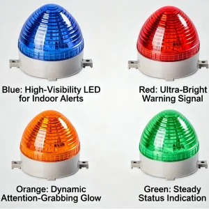 LED-3072 Round Light 12V/24V/220V Small Strobe Indicator Light for Industrial Equipment