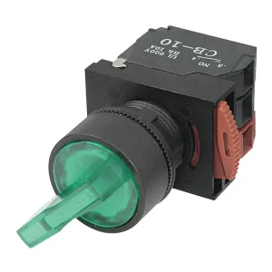 LED Illuminated Short Shaft Plastic Selector Switch High Contact Reliability Multiple Contact Points Rotary Selector Switch