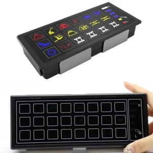LED Indicator Light Panel Dashboard Status Icon CANbus Communication IP67 Waterproof 9-36VDC for Construction Machinery Alarm