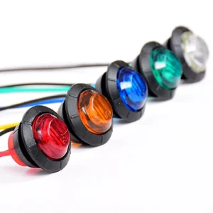 LED Indicators 12V 24V Round Trailer Side Marker Light Yellow White Red for Trucks Clearance Lights Truck Turn Signal Lamp