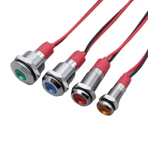 LED Metal Indicator 6mm 8mm 10mm 12mm Waterproof Flat LED Panel Mount Signal Light 3-6V 12-24V Red Yellow Blue Green White