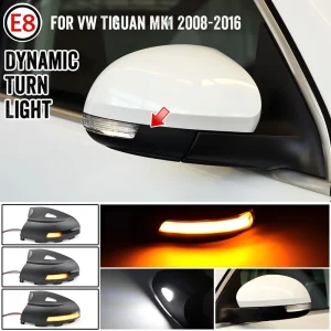LED Mirror Turn Signal Lights Flowing Water Dynamic Blinker for Volkswagen Tiguan Side Mirror Indicator Lamp IP67