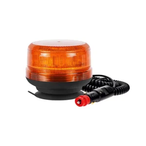 LED Rotating Flashing Strobe Light Amber Emergency Fire Truck Warning Lamp 12-24V Indicator Magnetic Signal Beacon Light