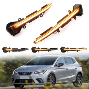 LED Sequential Turn Signal Lights for Seat Ibiza MK5 6F Leon Mk3 5F Arona KJ7 Dynamic Mirror Wing Indicator Side Blinker Lamps