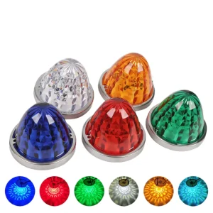 LED Watermelon Lamp Glass Type Plastic Truck Side Light Width Indicator Warning Chassis Bright Burst