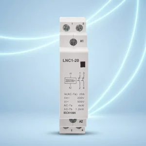 LNC1 20 20A 2P Household AC Contactor 220 230V Coil IEC61095 DIN Rail Modular Contactor for Home Hotel Lighting Control