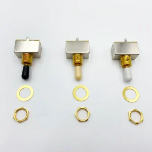 LP Closed Type Electric Guitar 3 Position Sealed Toggle Switch Pickup Selector Tone Conversion Switch with Gold Plastic Cap