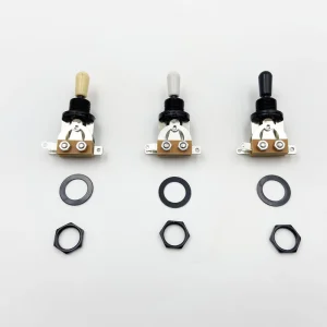 LP Electric Guitar 3 Position Open Type Toggle Switch Pickup Selector Tone Conversion Switch with Black Plastic Cap