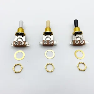 LP Electric Guitar 3 Way Open Type Pickup Toggle Switch Gold with Plastic Cap 3 Position Tone Conversion Selector Switch