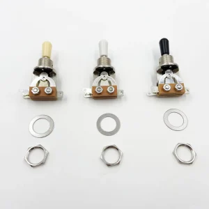 LP SG ES Electric Guitar 3 Way Open Toggle Switch Pickup Selector Tone Conversion with White Black Yellow Plastic Tip