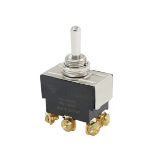 LT2231B 6pin Waterproof 3-way Reset Momentary Toggle Switch (ON)-OFF-ON