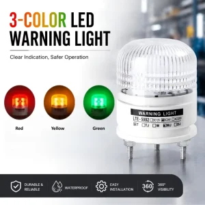 LTE-5002 Mini 3 Color LED Warning Light Signal Lamp for Industrial Machine Equipment