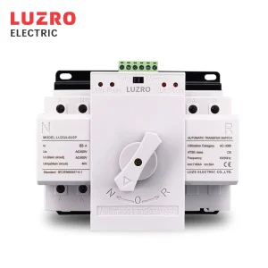 LUZE LUZQ3-63/2P 2P 63A 230V 50/60Hz Coated Back Paper Single Phase 6KA Dual Power Automatic Transfer Switch ATS 2 Input 1