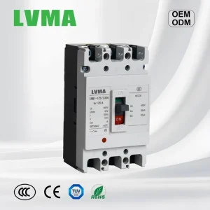 LVMA LMM1-125 3P 125A 100A 80A 400V 50kA MCCB Smart Switch Voltage Protector Electrical Power Distribution Moulded Case Circuit