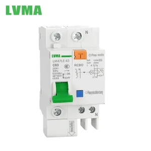 LVMA RCBO LM47LE 63 4.5kA Copper PA66 Residual Current Miniature Earth Leakage Circuit Breaker RCCB MCB 1P+N 3P+N 6 63A Li
