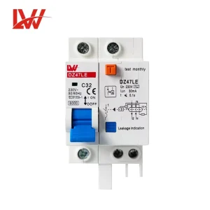 LW 230V RCBO Residual Current Circuit Breaker with Overcurrent Protection Efficient Power Cut Off Enhanced Safety Protection