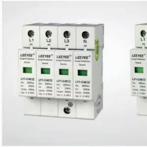 LY1 D20 100KA T1+T2 Type SPD AC Lightning Protection Surge Suppression Device 385V Surge Controller Plastic Power Supply
