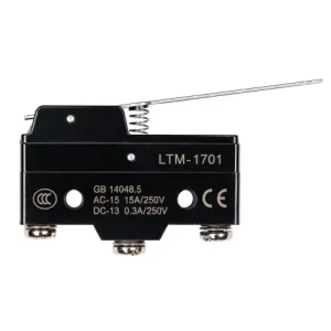 LYAN 15A 250V Micro Switch with Leveraged Waterproof Black Micro Limit Switch LTM 1701