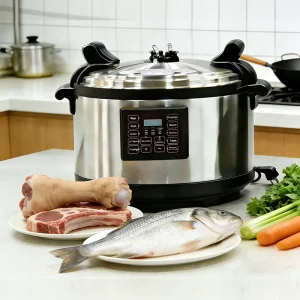 Large Commercial 65 Liters Electric Pressure Cooker Stainless Steel Multi functional 11 in 1 LED Display Household Commercial