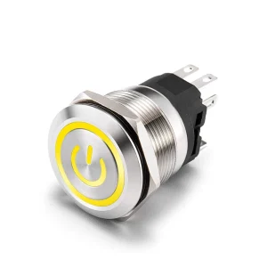 Latching Momentary Push Button 16mm 19mm 22mm Stainless Steel IP65 NO 5A 12V 24V 250V for Compressor Station Panel