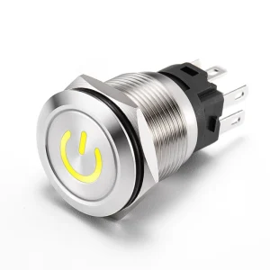 Latching Momentary Push Button Switch 16mm 19mm 22mm Stainless Steel IP65 NO 5A 12V 24V 250V for Automotive System
