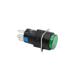 Lay90 Series 16mm 6V LED Push Button Switch Made of Plastic Max. Voltage 250V