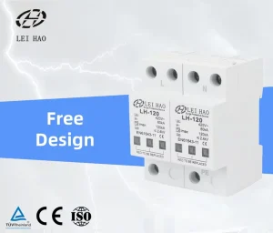 LeiHao Custom T2 AC SPD 60-120KA 420V 2P 3P 4P Industrial Lightning Protector PV Surge Protective Device