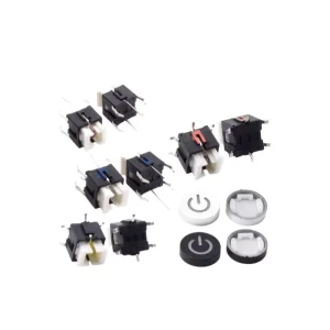 Light Button Switch 6 * 6 * 7/7.2 Direct Insertion Touch Micro Switch with LED Light Plug in Light Emitting Reset Button