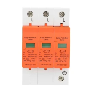 Lightning Surge Protector SPD Surge Protection Device Orange Color AC 3P Electronic Equipment Surge Arrester
