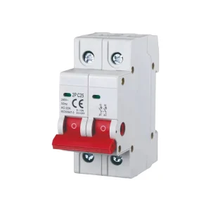 Load Break Switch 2P 40A 230V DIN Rail Mount 2 Module Occupancy Plastic Model GLOCA-JX424000-1
