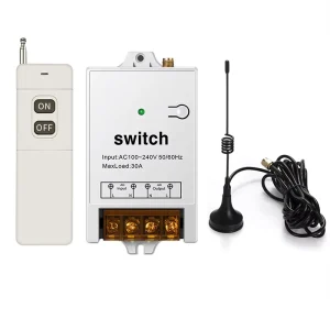 Long Distance AC 220V 30A 433 High Power Remote Control Switches Intelligent Wireless Switch Controller for Water Pump Lights