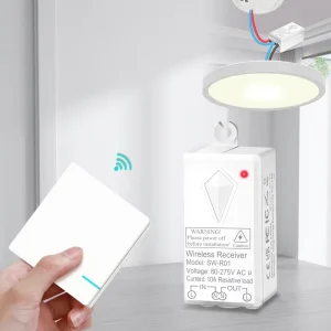 Long Distance Wireless RF433 Remote Control 86 Switch Panel Light Kit Waterproof IP66 10A Receiver 220V OEM for Elderly